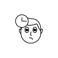 Poster - human face character mind in time icon