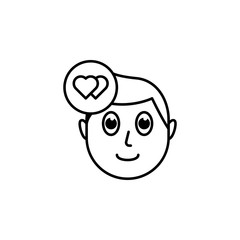 Poster - human face character mind in sex icon