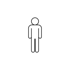 man, person, human, individual, human being, fellow icon. Simple thin line, outline vector of Ban icons for UI and UX, website or mobile application