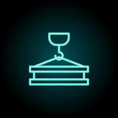 Aufkleber - crane icon. Elements of construction in neon style icons. Simple icon for websites, web design, mobile app, info graphics