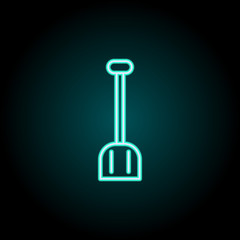 Poster - shovel icon. Elements of construction in neon style icons. Simple icon for websites, web design, mobile app, info graphics