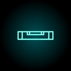 Poster - level icon. Elements of construction in neon style icons. Simple icon for websites, web design, mobile app, info graphics