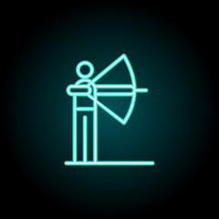 Aufkleber - aim archery icon. Elements of conceptual figures in neon style icons. Simple icon for websites, web design, mobile app, info graphics