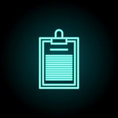 Aufkleber - clipboard icon. Elements of plastic syrgery in neon style icons. Simple icon for websites, web design, mobile app, info graphics