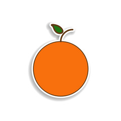 Poster - orange colored sticker icon. Elements of fruit in color icons. Simple icon for websites, web design, mobile app, info graphics