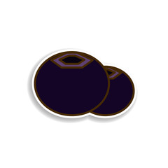 Poster - figs colored sticker icon. Elements of fruit in color icons. Simple icon for websites, web design, mobile app, info graphics