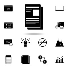 Aufkleber - documentation icon. web icons universal set for web and mobile