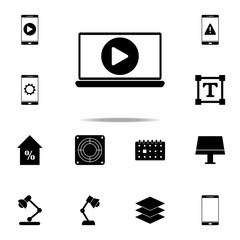 Aufkleber - music player in laptop icon. web icons universal set for web and mobile