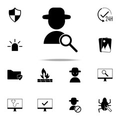 Aufkleber - agent and magnifier icon. web icons universal set for web and mobile