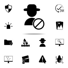Aufkleber - deleting a contact icon. web icons universal set for web and mobile
