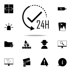 Aufkleber - 24 hours work icon. web icons universal set for web and mobile