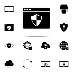 Poster - protection browser icon. web icons universal set for web and mobile