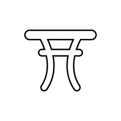 Poster - round table glyph icon. Element of Furniture for mobile concept and web apps icon. Thin line icon for website design and development, app development