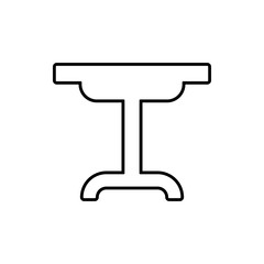 Poster - round table glyph icon. Element of Furniture for mobile concept and web apps icon. Thin line icon for website design and development, app development