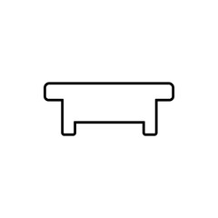 Poster - Coffee table glyph icon. Element of Furniture for mobile concept and web apps icon. Thin line icon for website design and development, app development