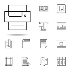 Poster - editorial, printer icon. editorial design icons universal set for web and mobile