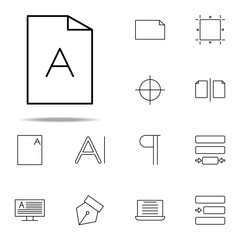Poster - editorial, file icon. editorial design icons universal set for web and mobile