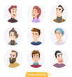 © Vector_Vision - Cheerful people avatar collection. User faces. Trendy modern style. Flat Cartoon Character design