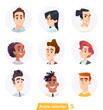 © Vector_Vision - Cheerful people avatar collection. User faces. Trendy modern style. Flat Cartoon Character design