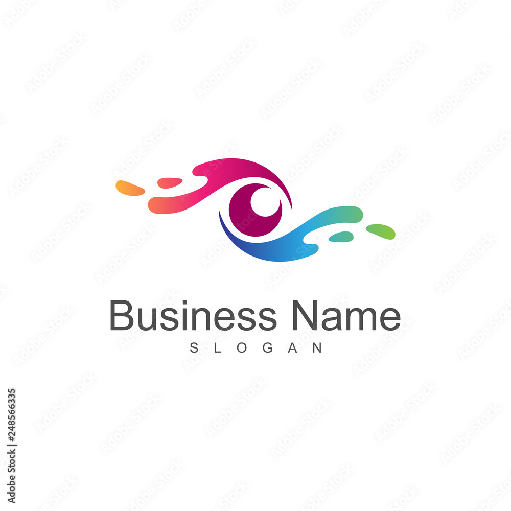 water splash eye logo, creative eye logo Stock Vector | Adobe Stock