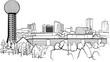 Knoxville, Tennessee City Skyline Vector Illustration