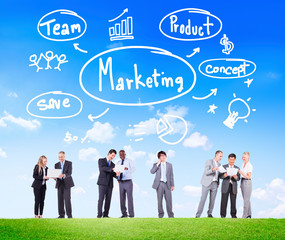 Wall Mural - Marketing Strategy Team Business Commercial Advertising Concept
