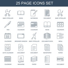 Wall Mural - page icons