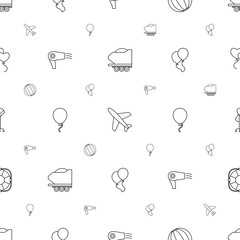 Sticker - air icons pattern seamless white background
