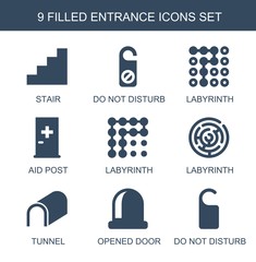 Aufkleber - entrance icons