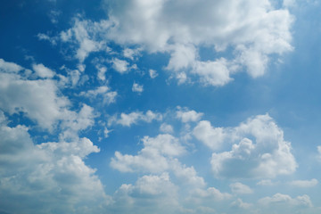 fluffy white cloud on clear blue sky