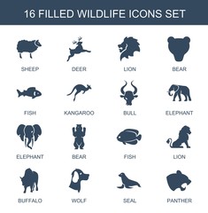 Wall Mural - wildlife icons