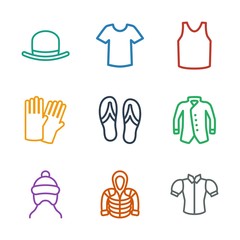 Wall Mural - 9 clothing icons