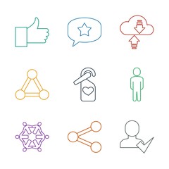 Poster - 9 social icons