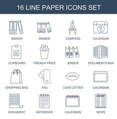 Poster - 16 paper icons