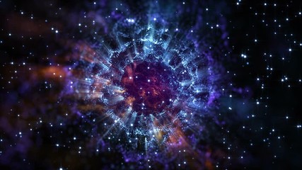 Wall Mural - 4k abstract motion background animation shining particles stars sparks and magic dust forming in spa