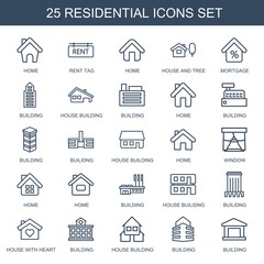Wall Mural - residential icons