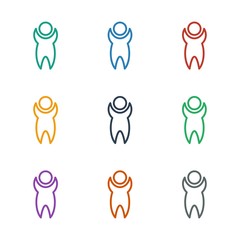Poster - man icon white background