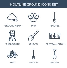 Wall Mural - ground icons