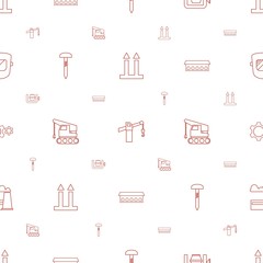 Poster - industrial icons pattern seamless white background