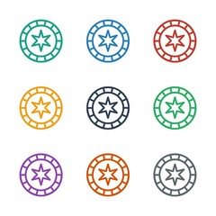 Poster - casino chip icon white background