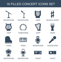 Canvas Print - 16 concert icons