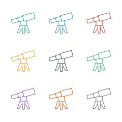 Sticker - telescope icon white background