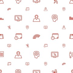 Aufkleber - isolated icons pattern seamless white background
