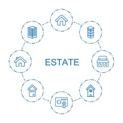 Leinwandbilder - estate icons