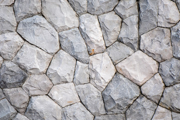 Sticker - Pattern of old brick wall for background and textured, Seamless brick wall background, Limestone wall textured