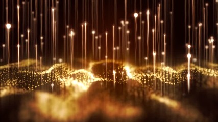 Wall Mural - 4k abstract motion background animation shining particles stars sparks and magic dust forming in spa