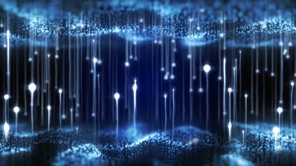 Wall Mural - 4k abstract motion background animation shining particles stars sparks and magic dust forming in spa