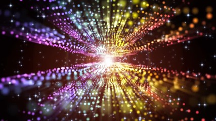 Wall Mural - 4k abstract motion background animation shining particles stars sparks and magic dust forming in spa