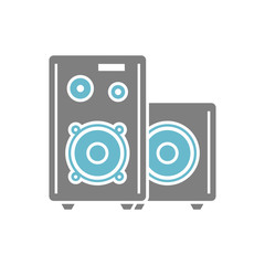 Fototapete - Speakers icon on white background for graphic and web design, Modern simple vector sign. Internet concept. Trendy symbol for website design web button or mobile app
