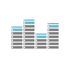 Fototapete - Equalizer icon on white background for graphic and web design, Modern simple vector sign. Internet concept. Trendy symbol for website design web button or mobile app